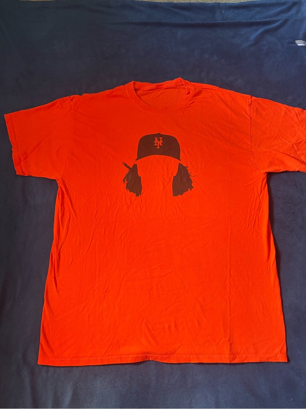 New York Mets Jacob DeGrom Orange Mens Graphic T-Shirt